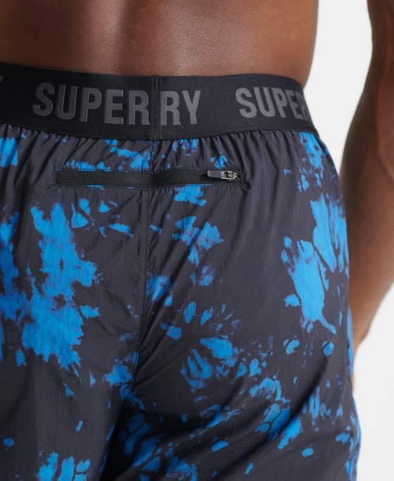 Superdry pantaloni scurți de alergare îmbrăcăminte albastru bărbați JX0Z5379
