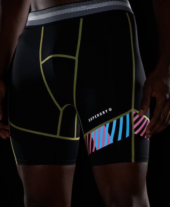 Superdry pantaloni scurți de antrenament energie ice cool îmbrăcăminte negru bărbați JX0Z381