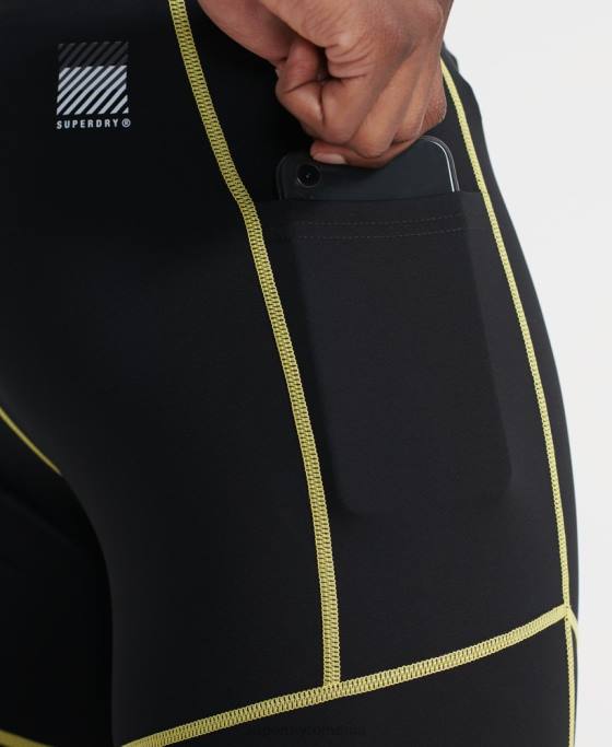 Superdry pantaloni scurți de antrenament energie ice cool îmbrăcăminte negru bărbați JX0Z381