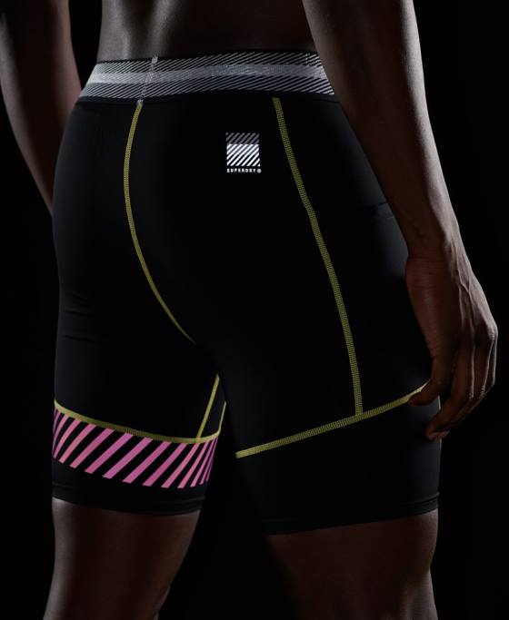 Superdry pantaloni scurți de antrenament energie ice cool îmbrăcăminte negru bărbați JX0Z381