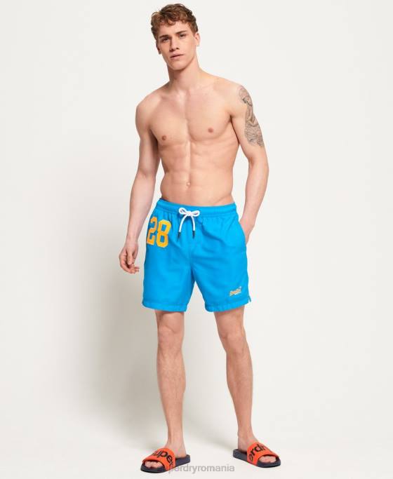 Superdry pantaloni scurți de baie de polo pe apă îmbrăcăminte albastru bărbați JX0Z444