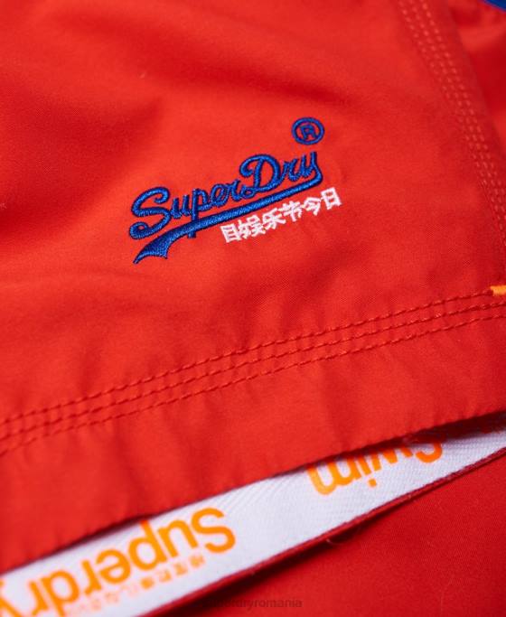 Superdry pantaloni scurți de baie de polo pe apă îmbrăcăminte roșu bărbați JX0Z6499