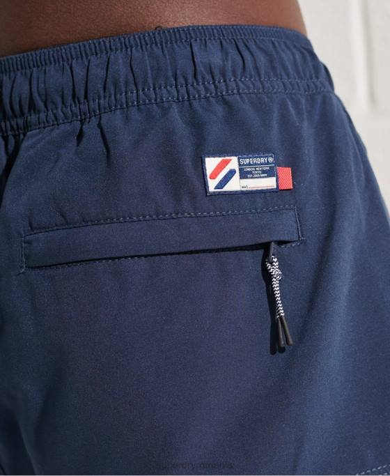Superdry pantaloni scurți de baie din seria tri îmbrăcăminte albastru bărbați JX0Z432