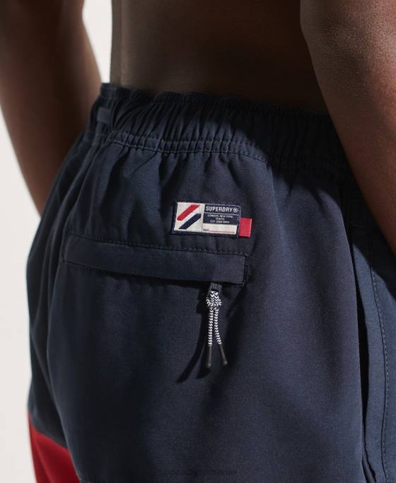 Superdry pantaloni scurți de baie din seria tri îmbrăcăminte marina bărbați JX0Z434