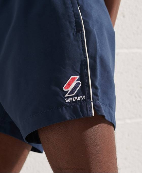 Superdry pantaloni scurți de baie din seria tri îmbrăcăminte marina bărbați JX0Z439