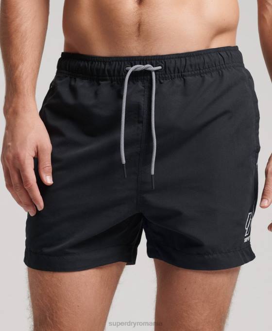 Superdry pantaloni scurți de baie din seria tri îmbrăcăminte negru bărbați JX0Z420