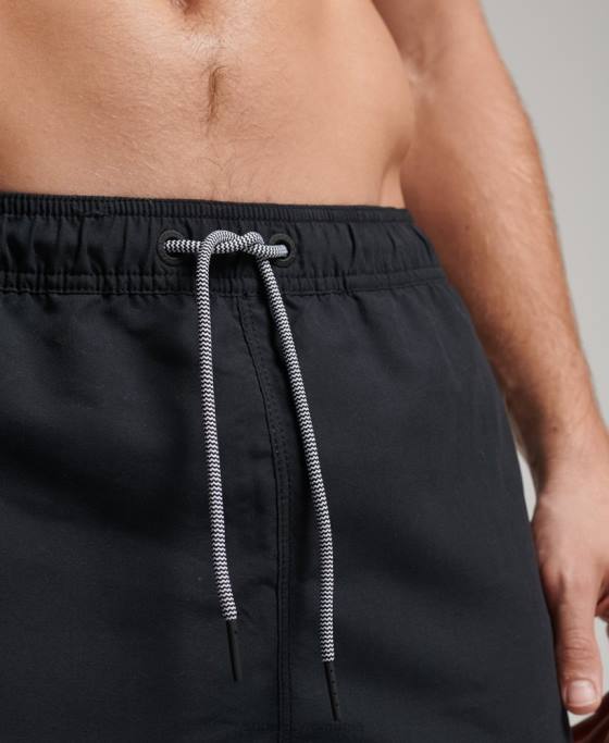 Superdry pantaloni scurți de baie din seria tri îmbrăcăminte negru bărbați JX0Z420