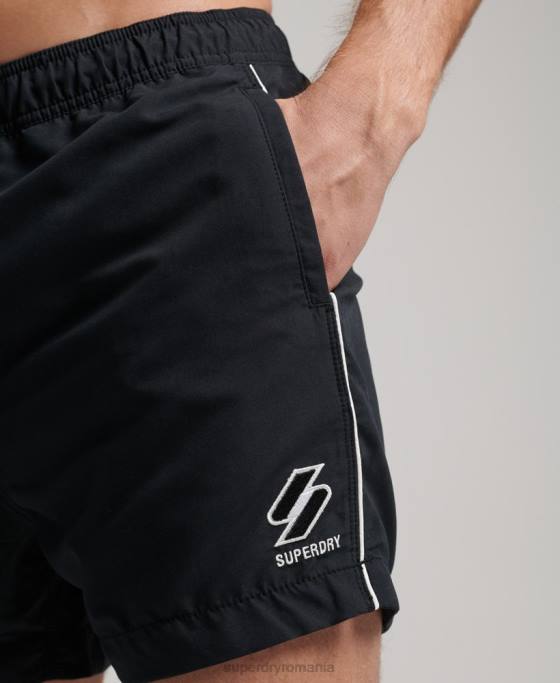 Superdry pantaloni scurți de baie din seria tri îmbrăcăminte negru bărbați JX0Z420