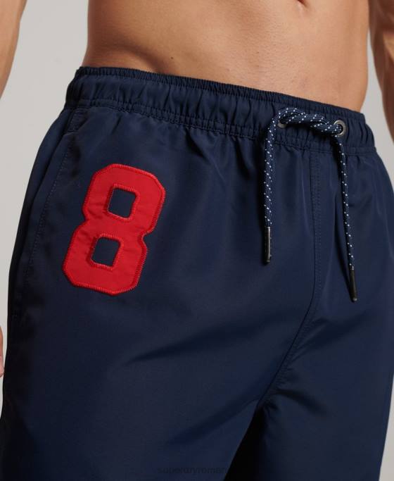 Superdry pantaloni scurți de baie polo reciclați îmbrăcăminte marina bărbați JX0Z389
