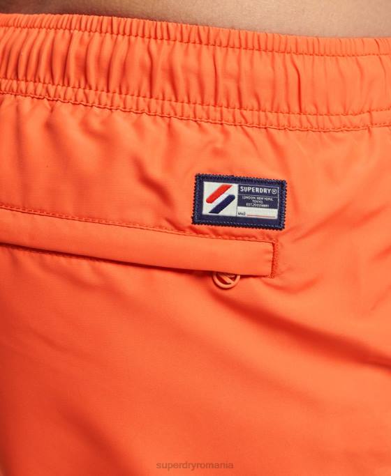 Superdry pantaloni scurți de baie reciclați code essential 15 inch îmbrăcăminte portocale bărbați JX0Z429
