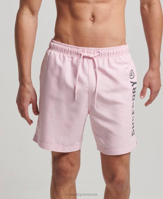 Superdry pantaloni scurți de baie reciclați core sport de 17 inchi îmbrăcăminte roz bărbați JX0Z405