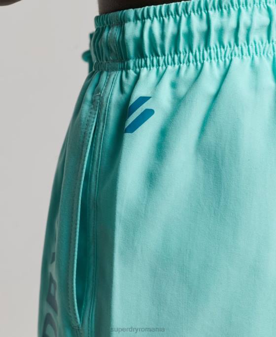 Superdry pantaloni scurți de baie reciclați core sport de 17 inchi îmbrăcăminte turcoaz bărbați JX0Z401
