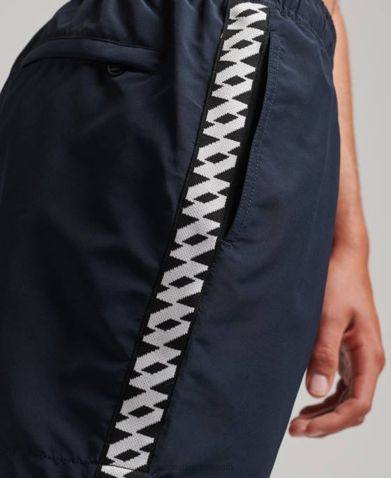Superdry pantaloni scurți de baie reciclați cu bandă de 15 inch îmbrăcăminte marina bărbați JX0Z450