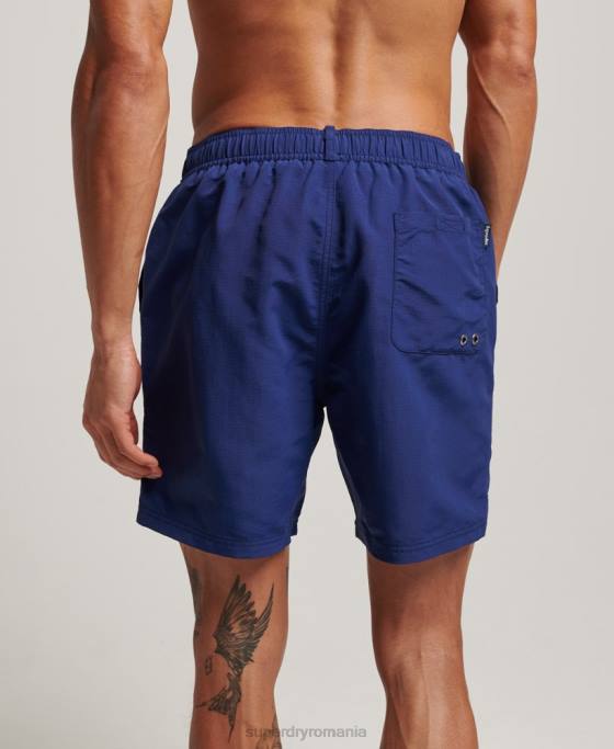 Superdry pantaloni scurți de baie reciclați ripstop îmbrăcăminte albastru bărbați JX0Z106