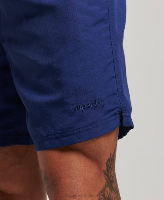 Superdry pantaloni scurți de baie reciclați ripstop îmbrăcăminte albastru bărbați JX0Z106