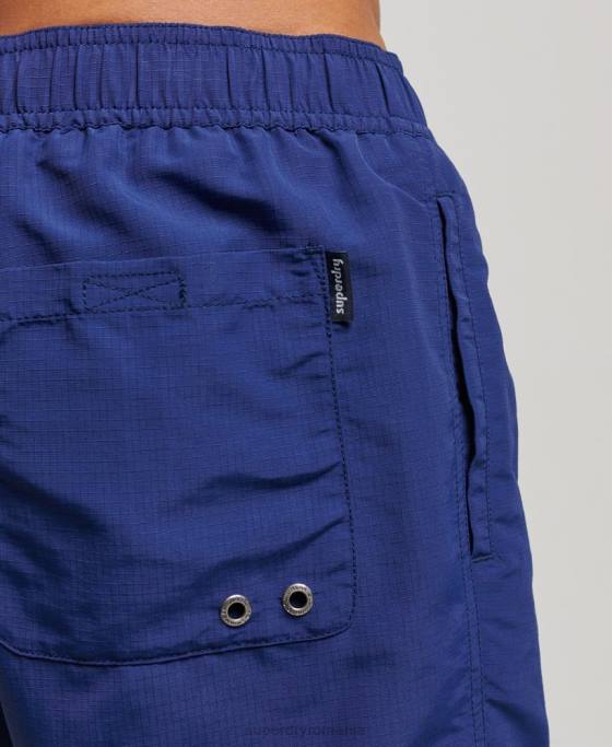Superdry pantaloni scurți de baie reciclați ripstop îmbrăcăminte albastru bărbați JX0Z106