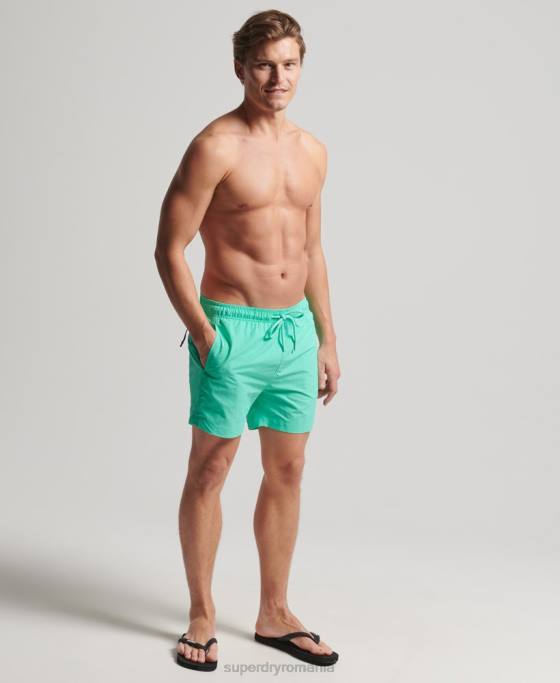 Superdry pantaloni scurți de baie reciclați studios îmbrăcăminte verde bărbați JX0Z417
