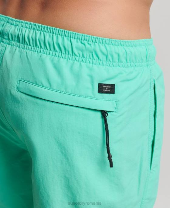Superdry pantaloni scurți de baie reciclați studios îmbrăcăminte verde bărbați JX0Z417