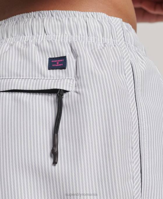 Superdry pantaloni scurți de baie reciclați îmbrăcăminte gri bărbați JX0Z12