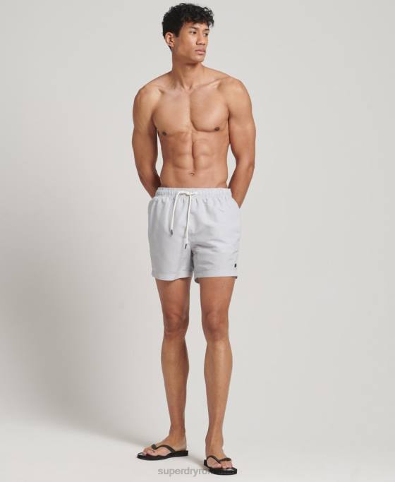 Superdry pantaloni scurți de baie reciclați îmbrăcăminte gri bărbați JX0Z12