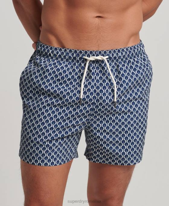 Superdry pantaloni scurți de baie reciclați îmbrăcăminte marina bărbați JX0Z387