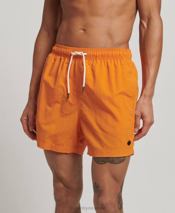 Superdry pantaloni scurți de baie reciclați îmbrăcăminte portocale bărbați JX0Z102
