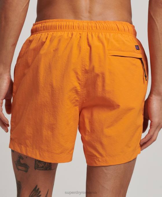 Superdry pantaloni scurți de baie reciclați îmbrăcăminte portocale bărbați JX0Z102