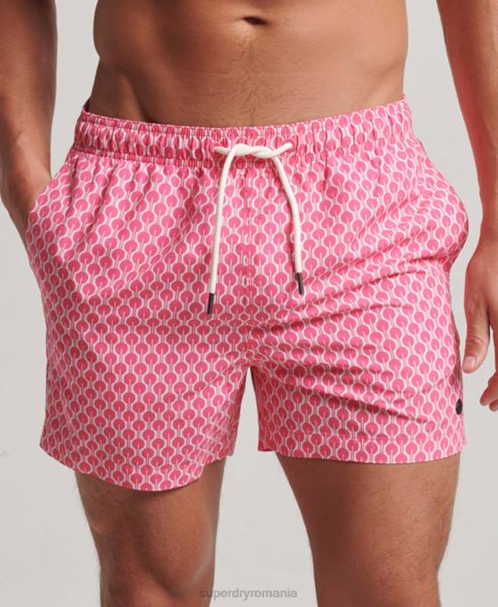 Superdry pantaloni scurți de baie reciclați îmbrăcăminte roz bărbați JX0Z388