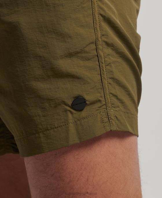 Superdry pantaloni scurți de baie reciclați îmbrăcăminte verde bărbați JX0Z112