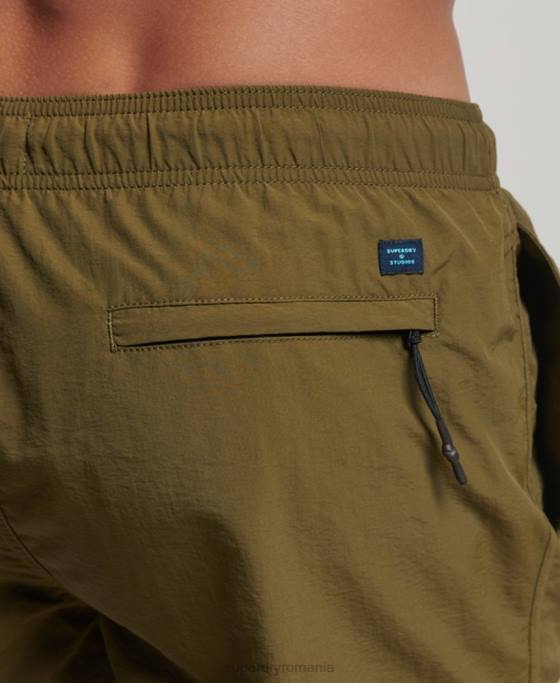 Superdry pantaloni scurți de baie reciclați îmbrăcăminte verde bărbați JX0Z112