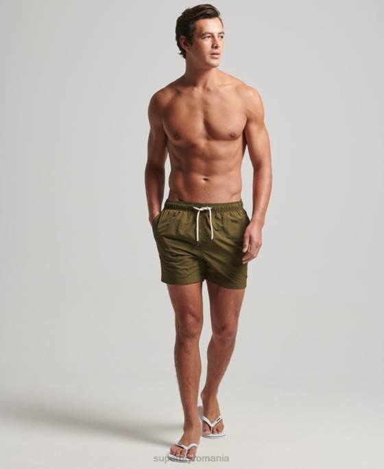 Superdry pantaloni scurți de baie reciclați îmbrăcăminte verde bărbați JX0Z112