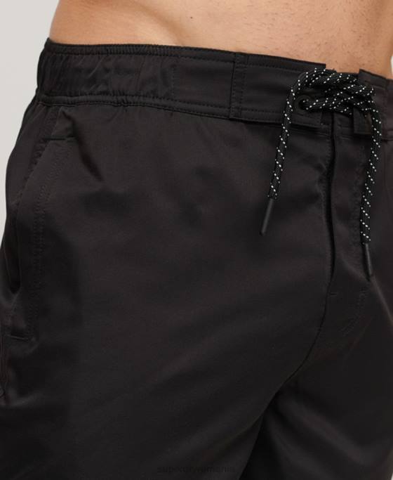 Superdry pantaloni scurți de bord reciclați îmbrăcăminte sport îmbrăcăminte negru bărbați JX0Z57