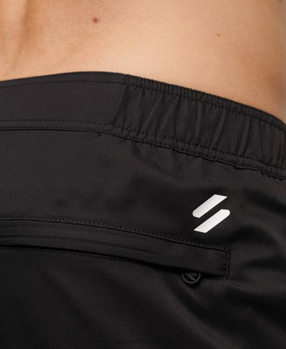 Superdry pantaloni scurți de bord reciclați îmbrăcăminte sport îmbrăcăminte negru bărbați JX0Z57