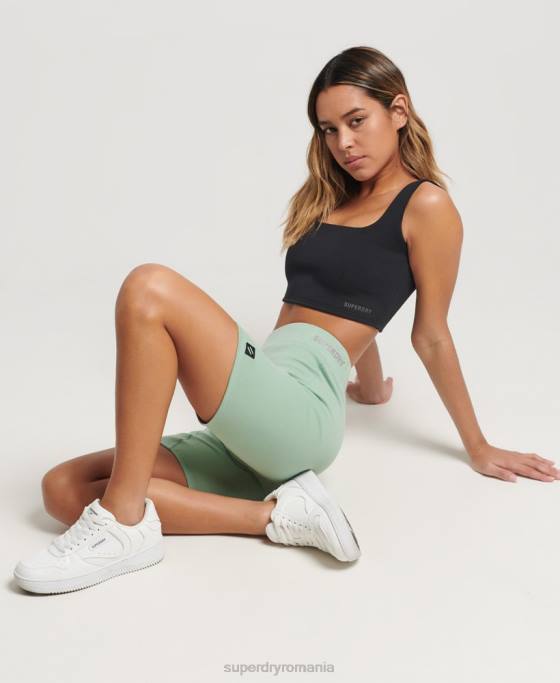 Superdry pantaloni scurți de ciclism tech îmbrăcăminte verde femei JX0Z3136