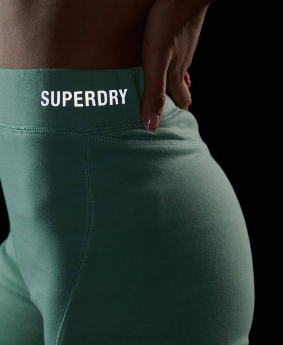 Superdry pantaloni scurți de ciclism tech îmbrăcăminte verde femei JX0Z3136