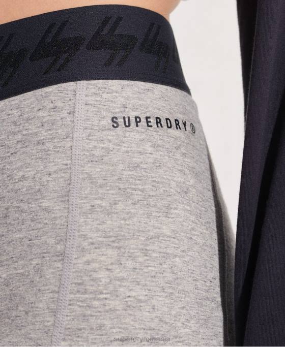 Superdry pantaloni scurți de ciclu esențial îmbrăcăminte gri femei JX0Z3158
