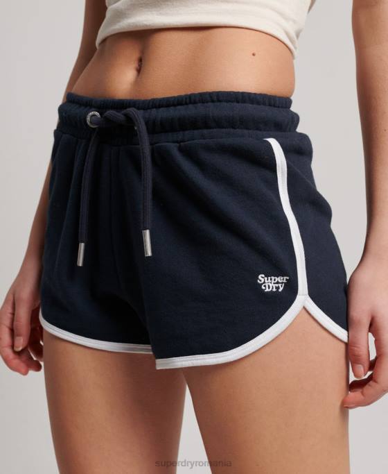 Superdry pantaloni scurți de curse din tricou vintage îmbrăcăminte marina femei JX0Z3157