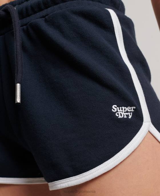 Superdry pantaloni scurți de curse din tricou vintage îmbrăcăminte marina femei JX0Z3157