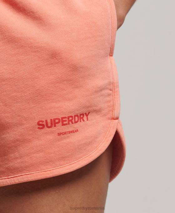 Superdry pantaloni scurți de transpirație sport de bază îmbrăcăminte coral femei JX0Z2268