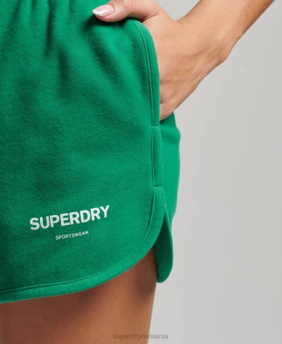Superdry pantaloni scurți de transpirație sport de bază îmbrăcăminte verde femei JX0Z3119