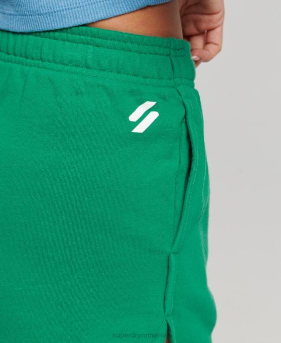 Superdry pantaloni scurți de transpirație sport de bază îmbrăcăminte verde femei JX0Z3119