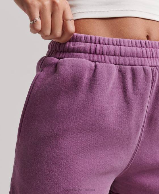 Superdry pantaloni scurți de transpirație vintage îmbrăcăminte Violet femei JX0Z3128