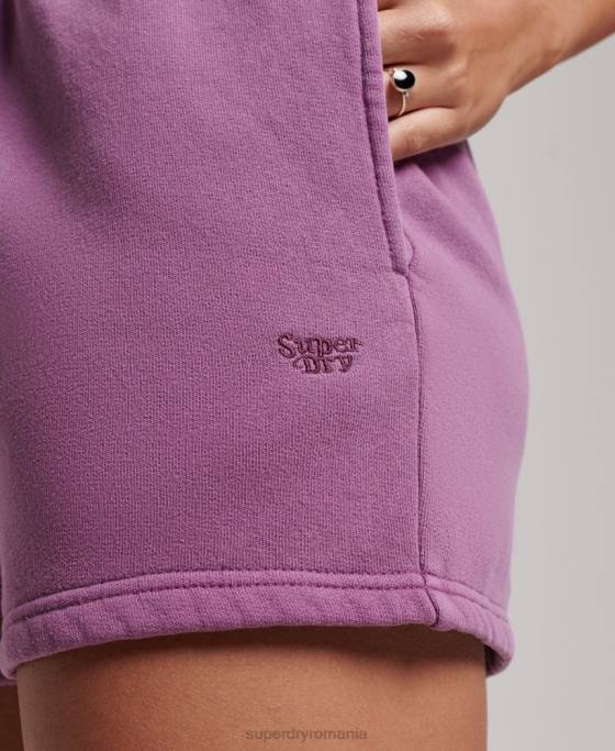 Superdry pantaloni scurți de transpirație vintage îmbrăcăminte Violet femei JX0Z3128
