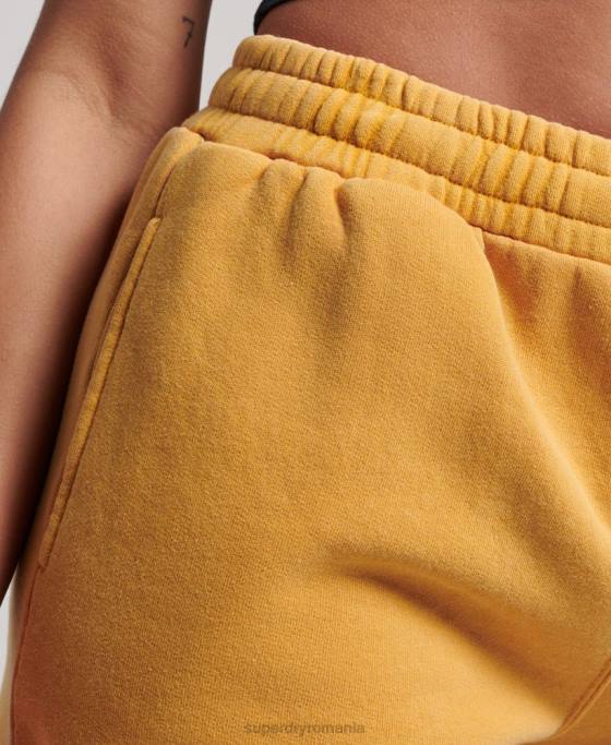 Superdry pantaloni scurți de transpirație vintage îmbrăcăminte aur femei JX0Z3129