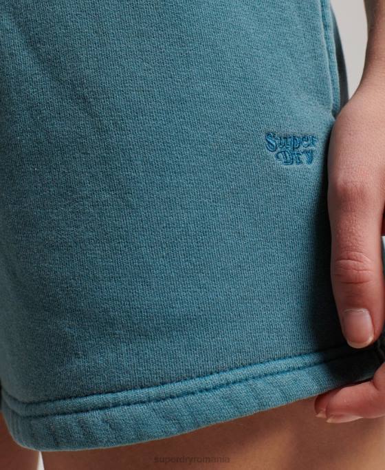 Superdry pantaloni scurți de transpirație vintage îmbrăcăminte turcoaz femei JX0Z3140