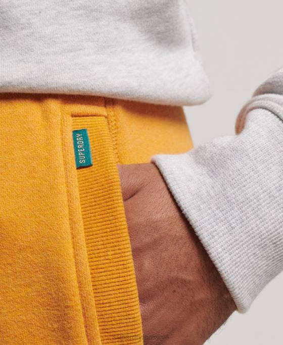 Superdry pantaloni scurți din jerseu brodat cu logo vintage îmbrăcăminte galben bărbați JX0Z304