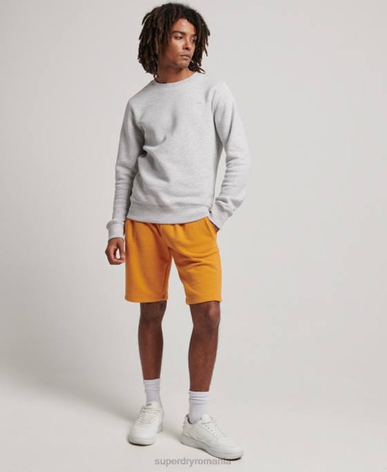 Superdry pantaloni scurți din jerseu brodat cu logo vintage îmbrăcăminte galben bărbați JX0Z304