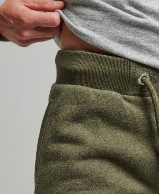 Superdry pantaloni scurți din jerseu brodat cu logo vintage îmbrăcăminte kaki bărbați JX0Z289