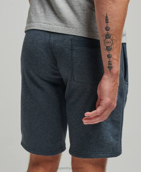 Superdry pantaloni scurți din jerseu brodat cu logo vintage îmbrăcăminte marina bărbați JX0Z319