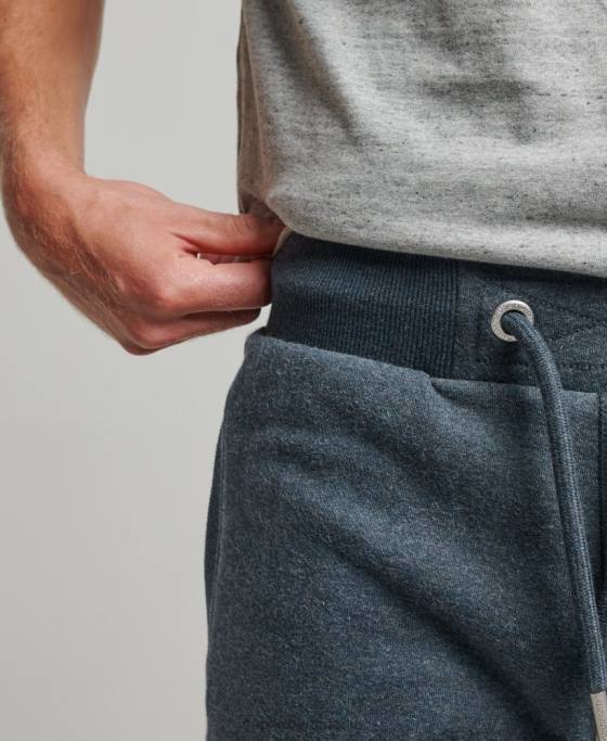 Superdry pantaloni scurți din jerseu brodat cu logo vintage îmbrăcăminte marina bărbați JX0Z319